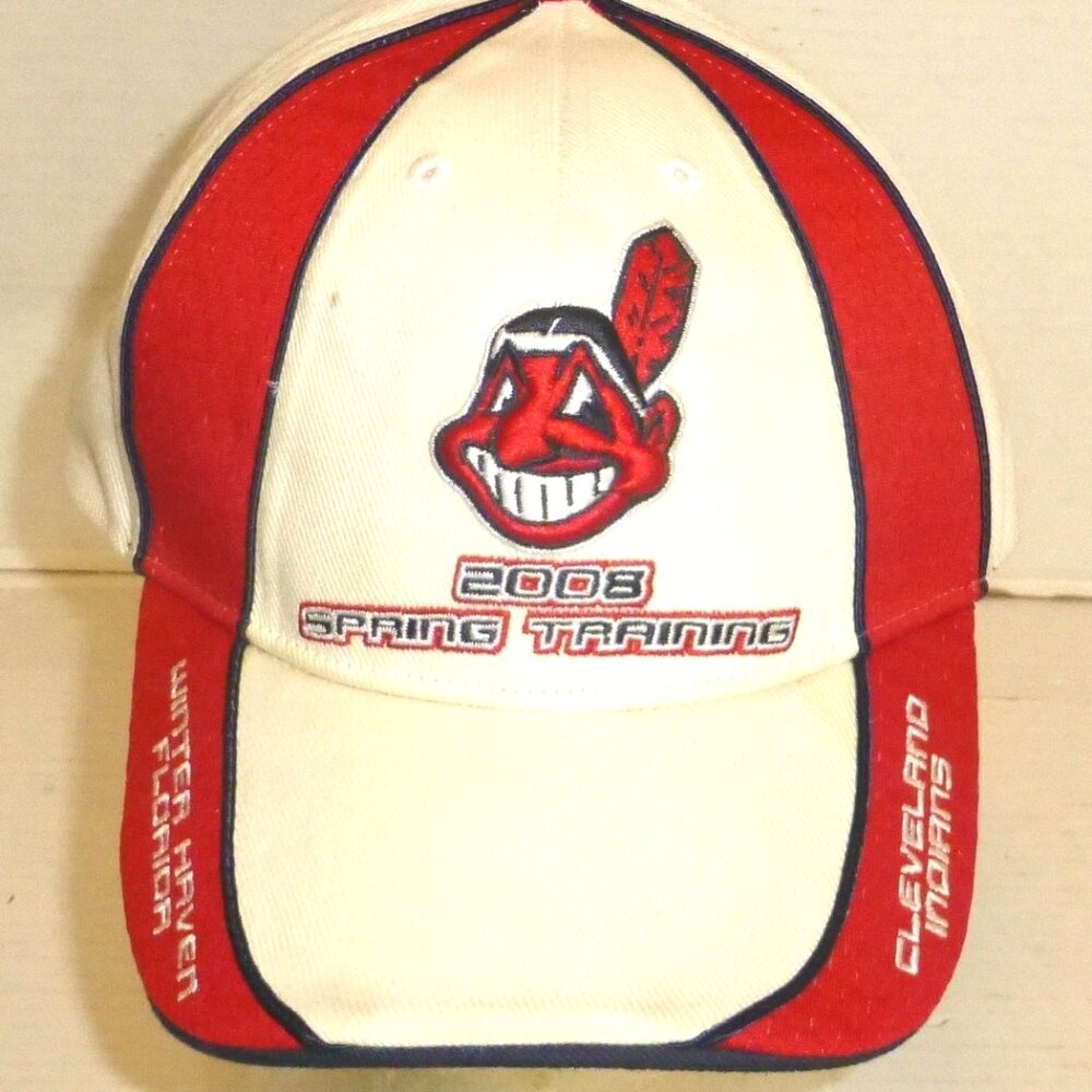 VTG Twins Ent. Cleveland Indians 2008 Spring Training Hook & Loop Hat READ